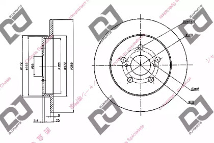 Тормозной диск DJ PARTS BD2077